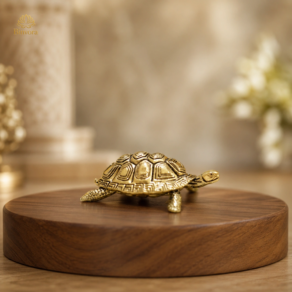 Unique Design Brass 2 Inch Tortoise for Good Luck for Home, Ideal for Gifting.