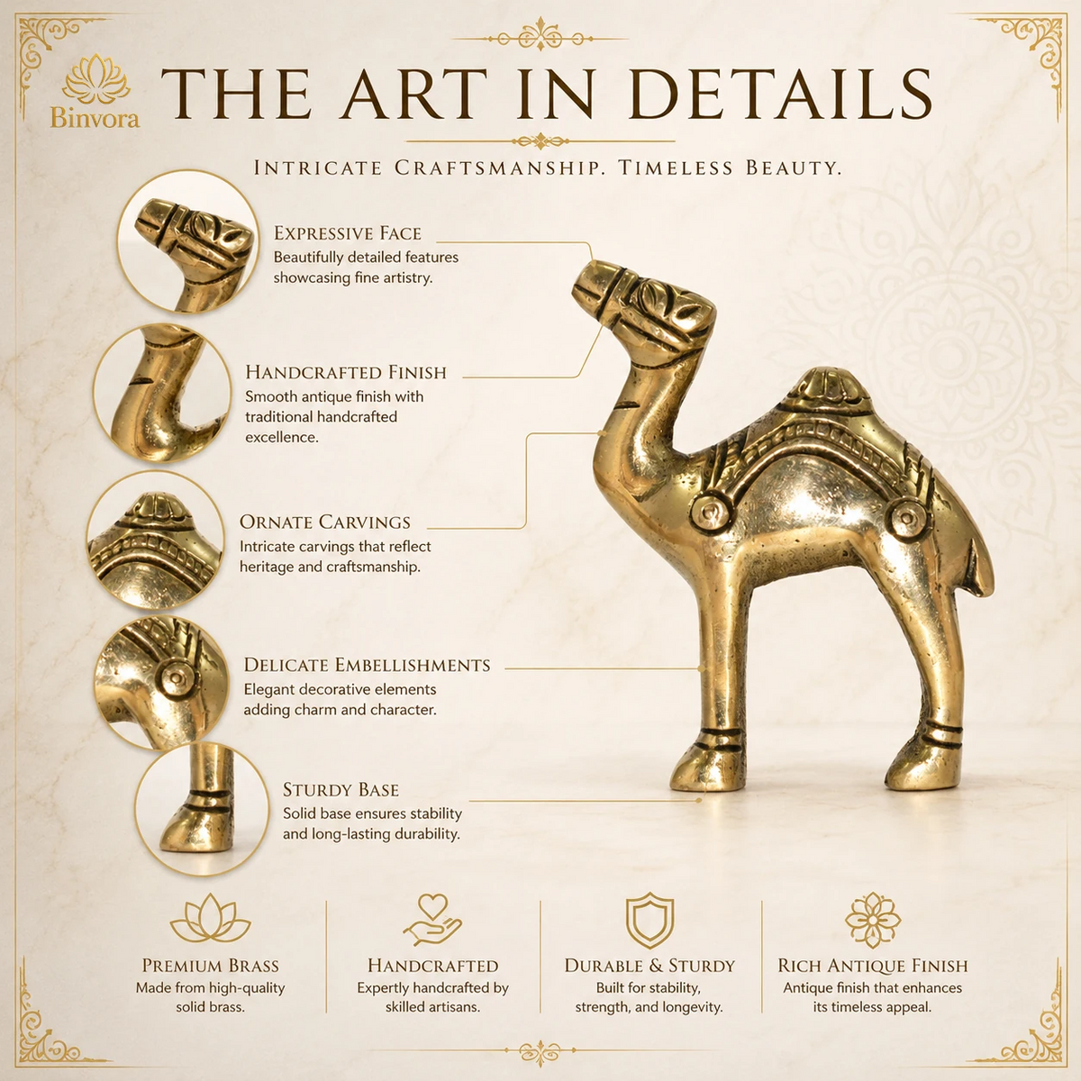 Brass Traditional Camel Showpiece Vastu  Feng Shui Decor