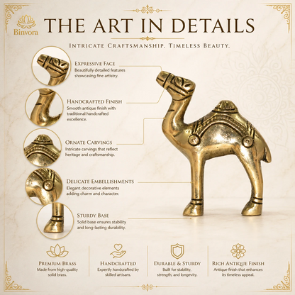 Brass Traditional Camel Showpiece Vastu  Feng Shui Decor