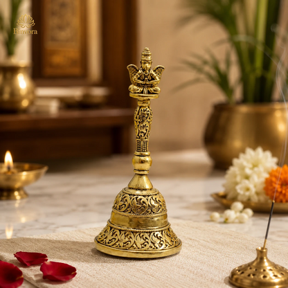 Handcrafted Brass Garud Ghanti for Vastu & Pooja | Temple Bell | Home Mandir