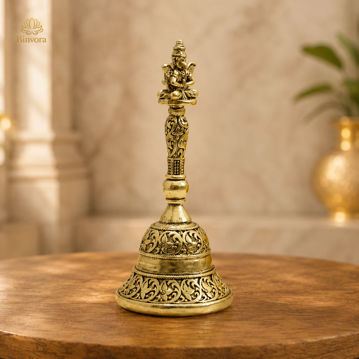 Handcrafted Brass Garud Ghanti for Vastu & Pooja | Temple Bell | Home Mandir