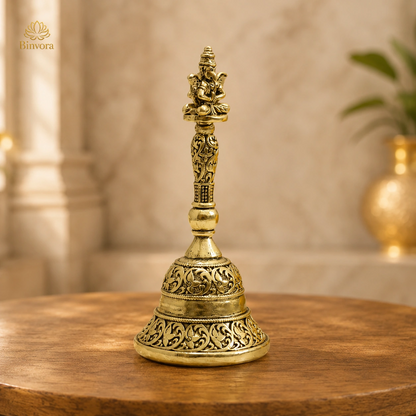 Handcrafted Brass Garud Ghanti for Vastu & Pooja | Temple Bell | Home Mandir
