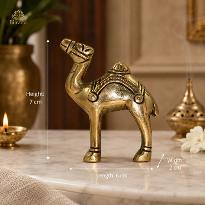Brass Traditional Camel Showpiece Vastu  Feng Shui Decor
